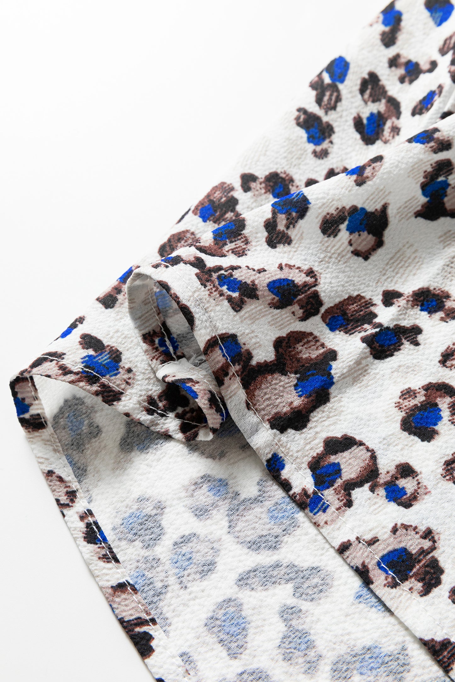 Cali Chic Women Dress Leopard Print V Neck Button Detail Long Sleeve Mini Dress - Cali Chic