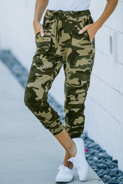 Cali Chic Fashion Camouflage Casual Sports Pants