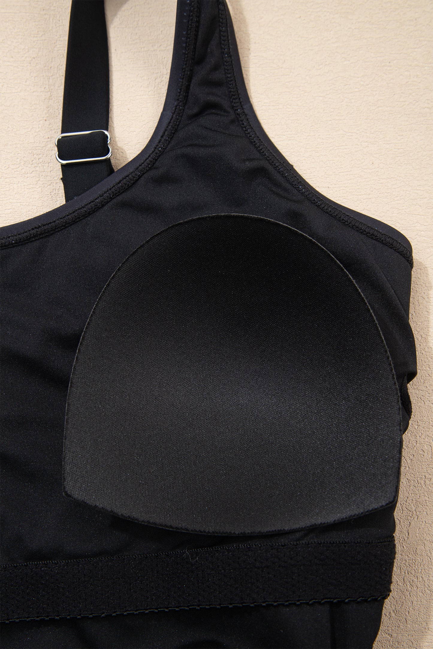 Cali Chic Women Swimsuit Black Drawstring Big Hole Floral Print Sleeveless One Piece Swimsuit - Cali Chic