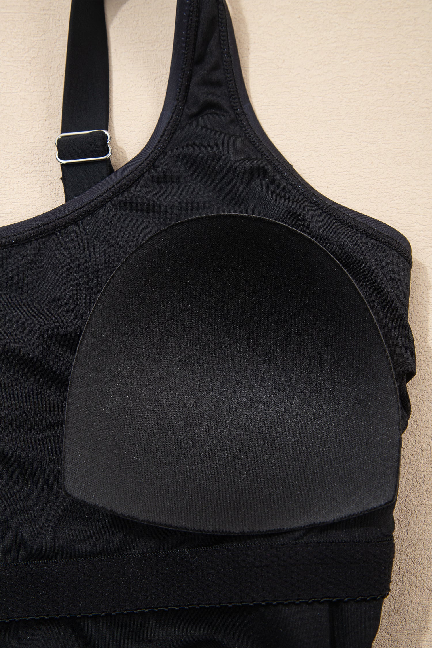 Cali Chic Women Swimsuit Black Drawstring Big Hole Floral Print Sleeveless One Piece Swimsuit - Cali Chic