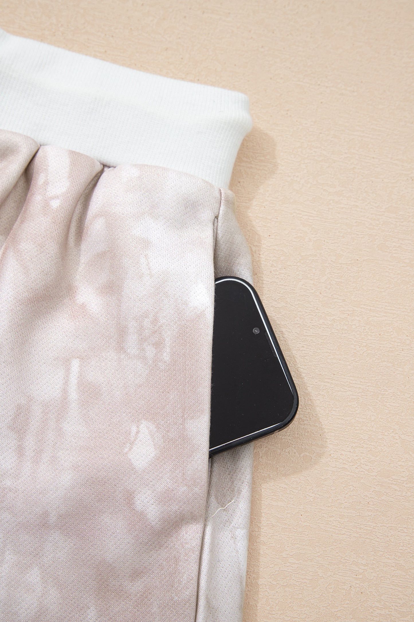 Cali Chic Women Mini Skort White Abstract Woodland Print Balloon Sleeve Pullover Drawstring Mini Skort Set - Cali Chic