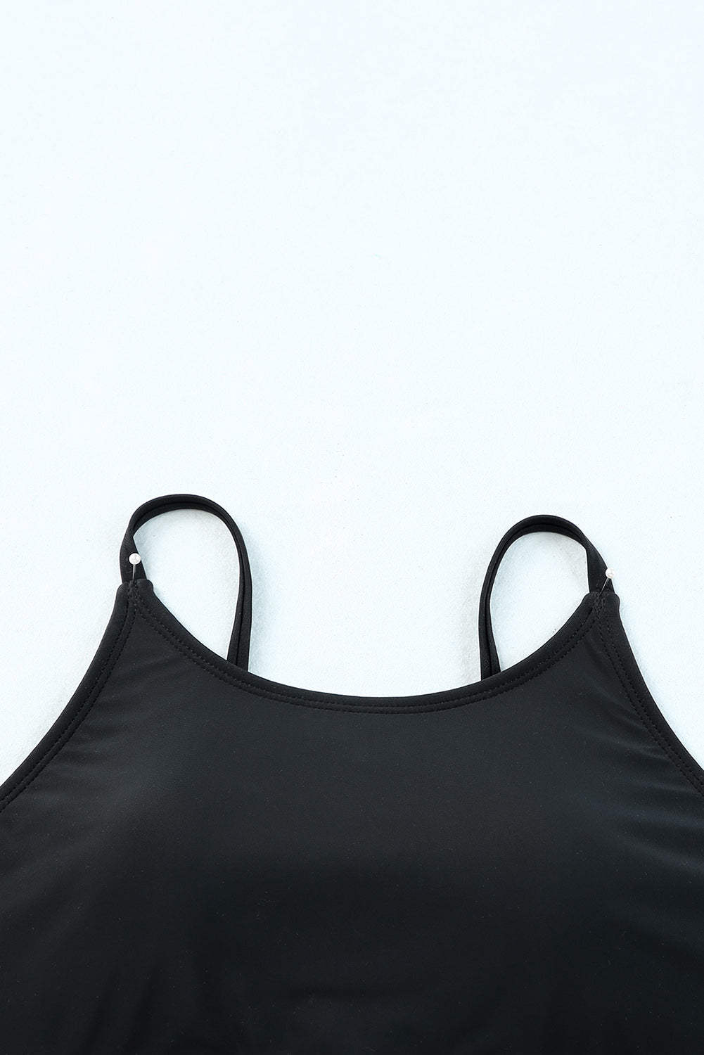 Cali Chic Women Swimsuit Celebrity Black Leopard Mesh Trim 2pcs Bikini