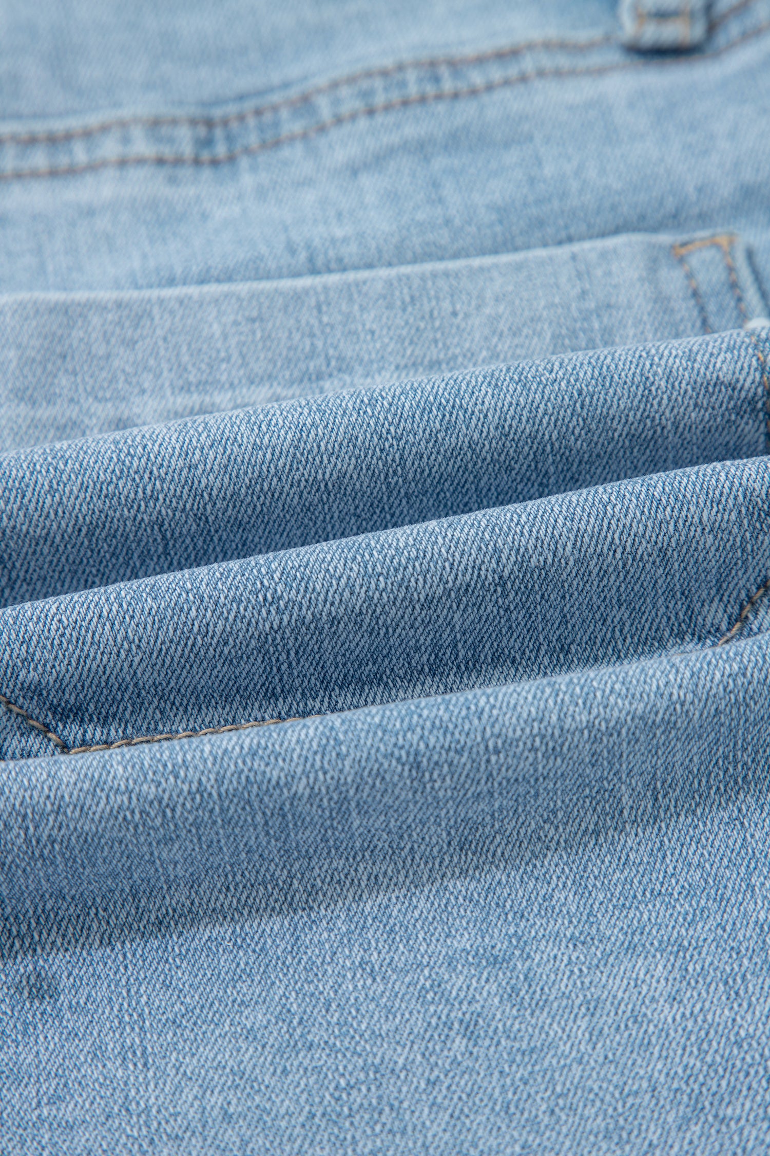 Cali Chic Women Shorts Myosotis High Rise Patch Pocket Denim Shorts - Cali Chic