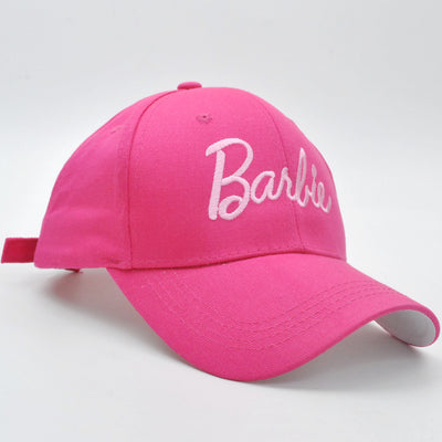 Barbie Embroidery Cap Adjustable Baseball Hat (Adjustable, Hot pink)