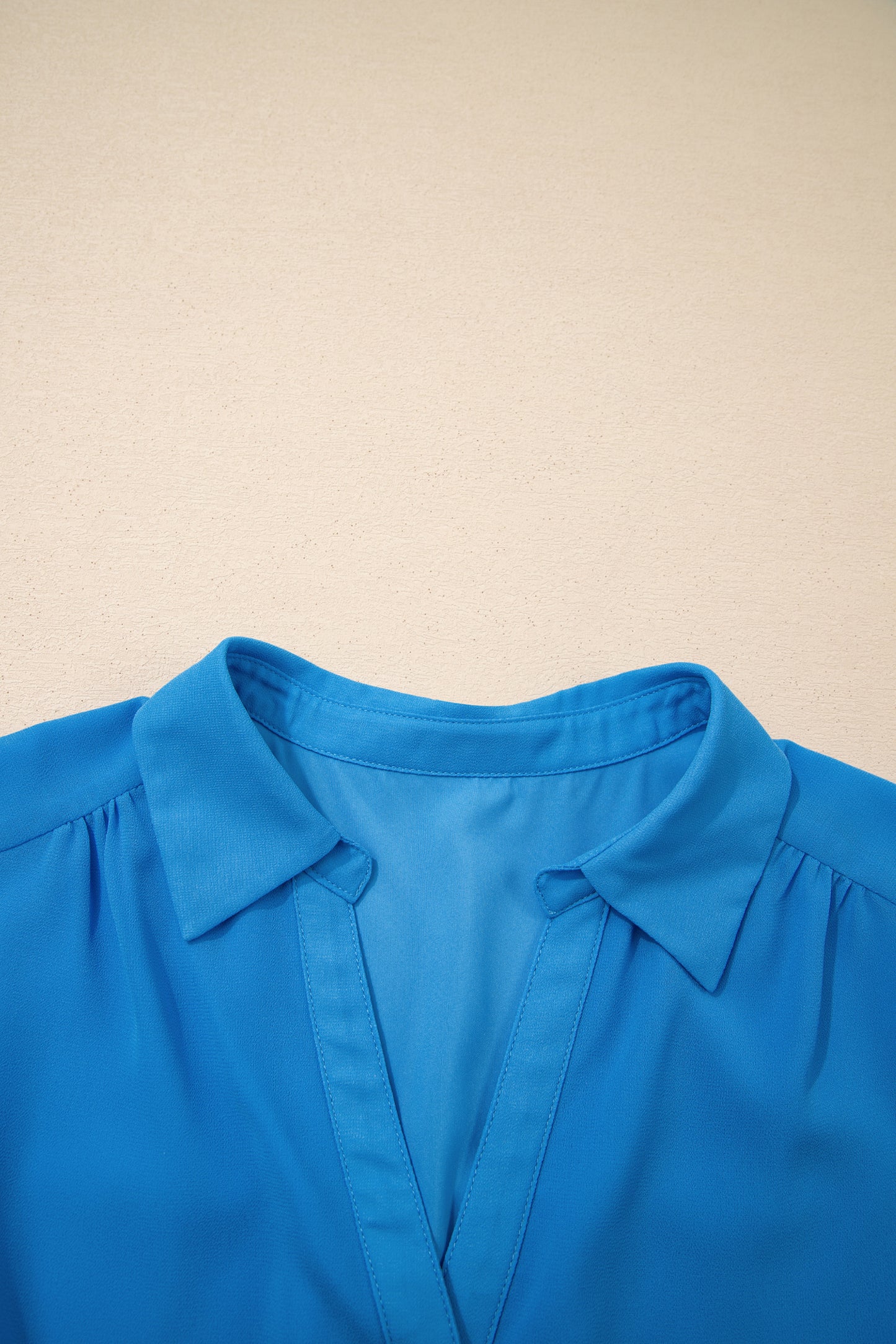 Cali Chic Women Dress Blue Half Buttons Collared Elastic Waist Sleeveless Shirt Dress - Cali Chic