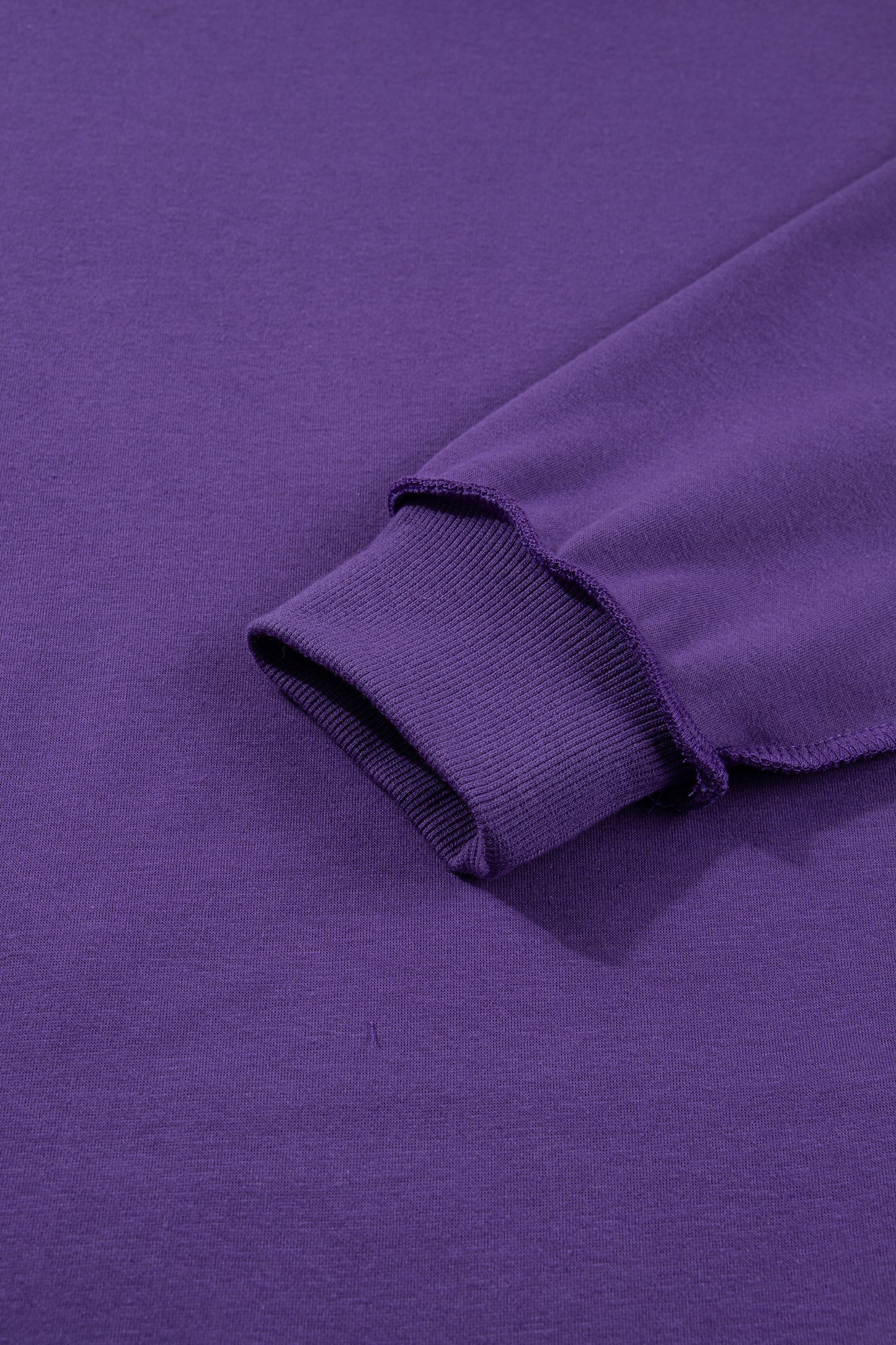 Cali Chic Women Sweatshirt Tillandsia Purple Oversize Drop Shoulder Reversible Mock Neck Sweatshirt - Cali Chic