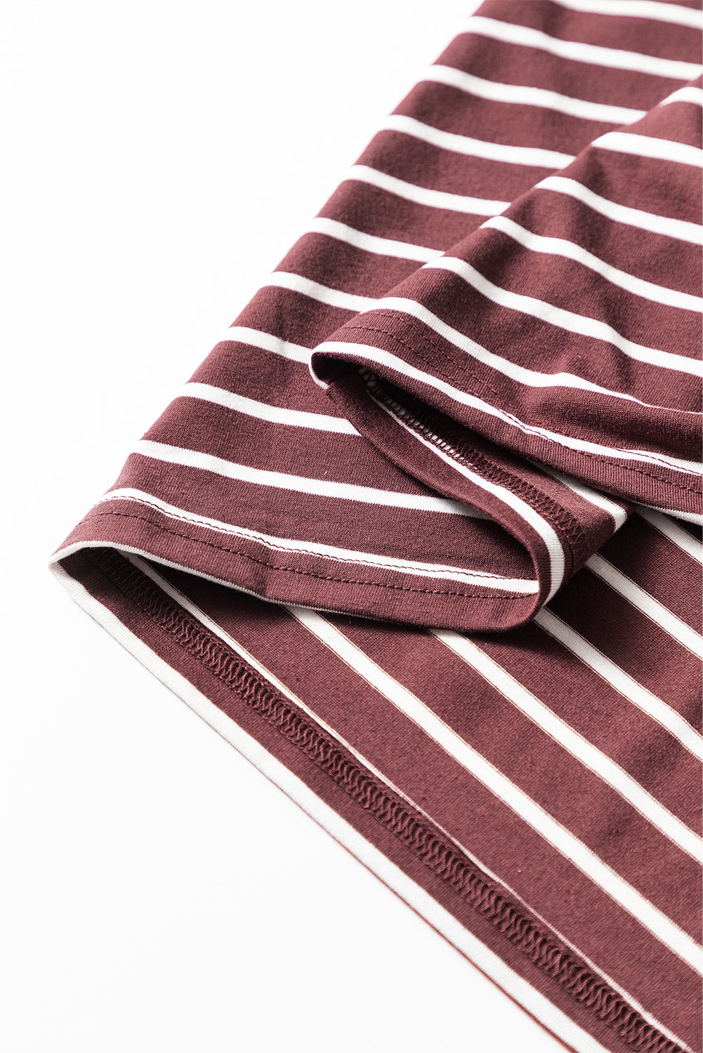 Red Stripe Side Pockets Spaghetti Straps Maxi Dress