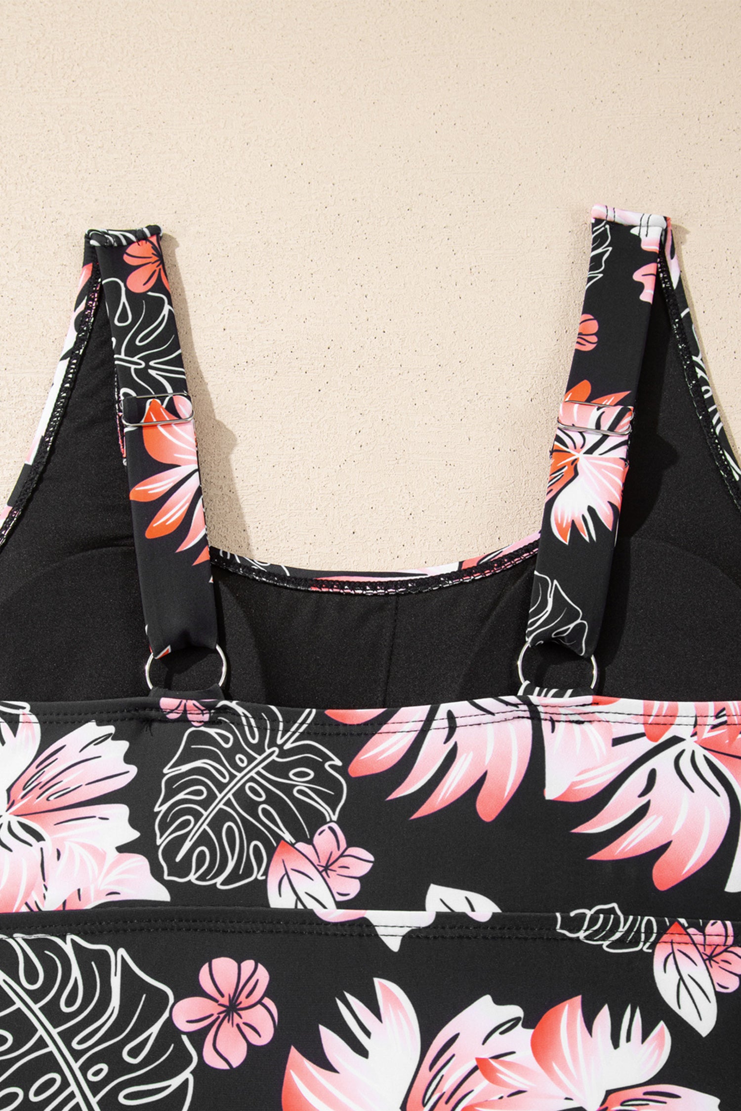 Cali Chic Women Swimsuit Black Scoop Neck Adjustable Tankini and Matching Skort Bathing Suit - Cali Chic