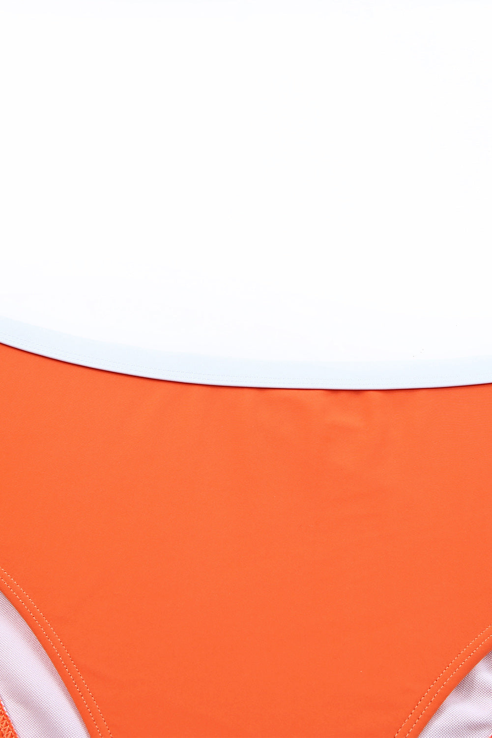 Cali Chic Women's Swimsuit Celebrity Orange Color Block Zipped Cut Out Bikini