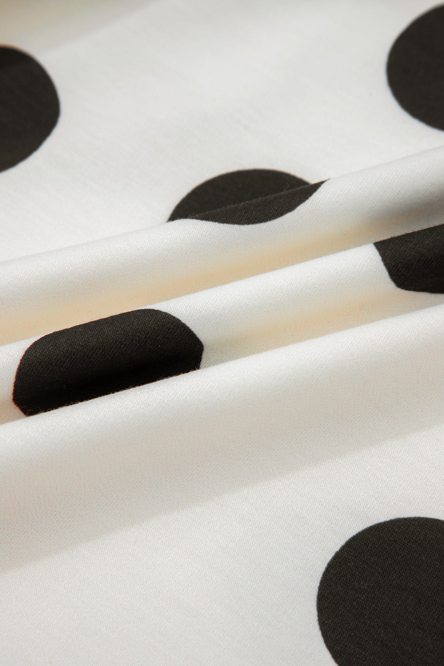 Cali Chic Women Dress White Polka Dot Printed Long Sleeve Flared Mini Dress - Cali Chic