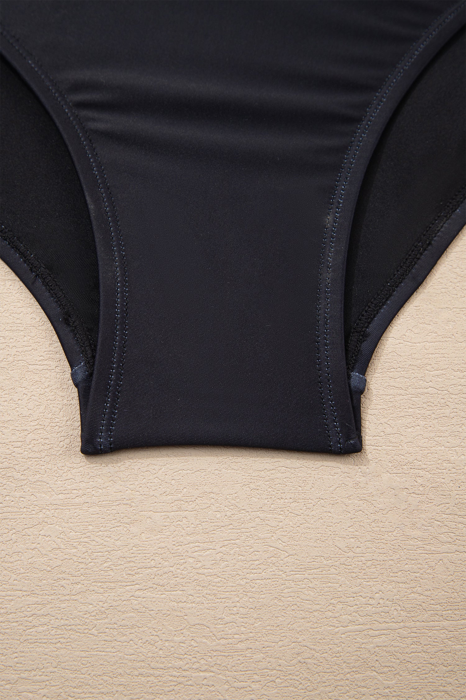 Cali Chic Women Swimsuit Black Drawstring Big Hole Floral Print Sleeveless One Piece Swimsuit - Cali Chic