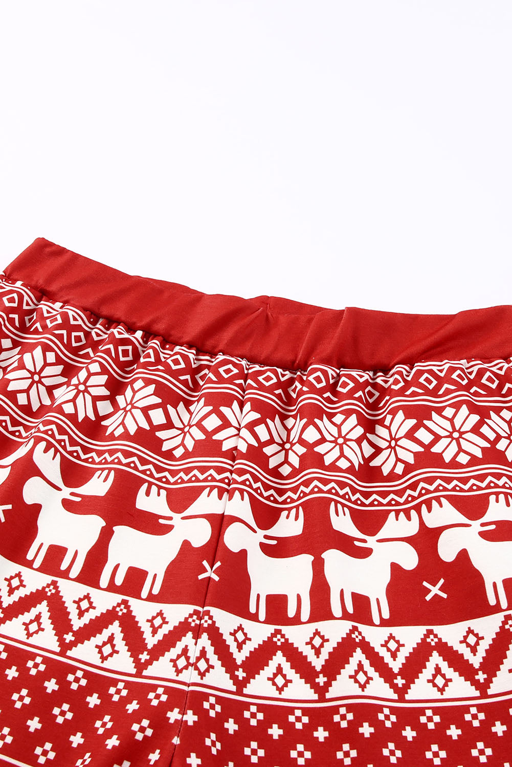 Red Christmas Tree Reindeer Pullover and Pants Lounge Set