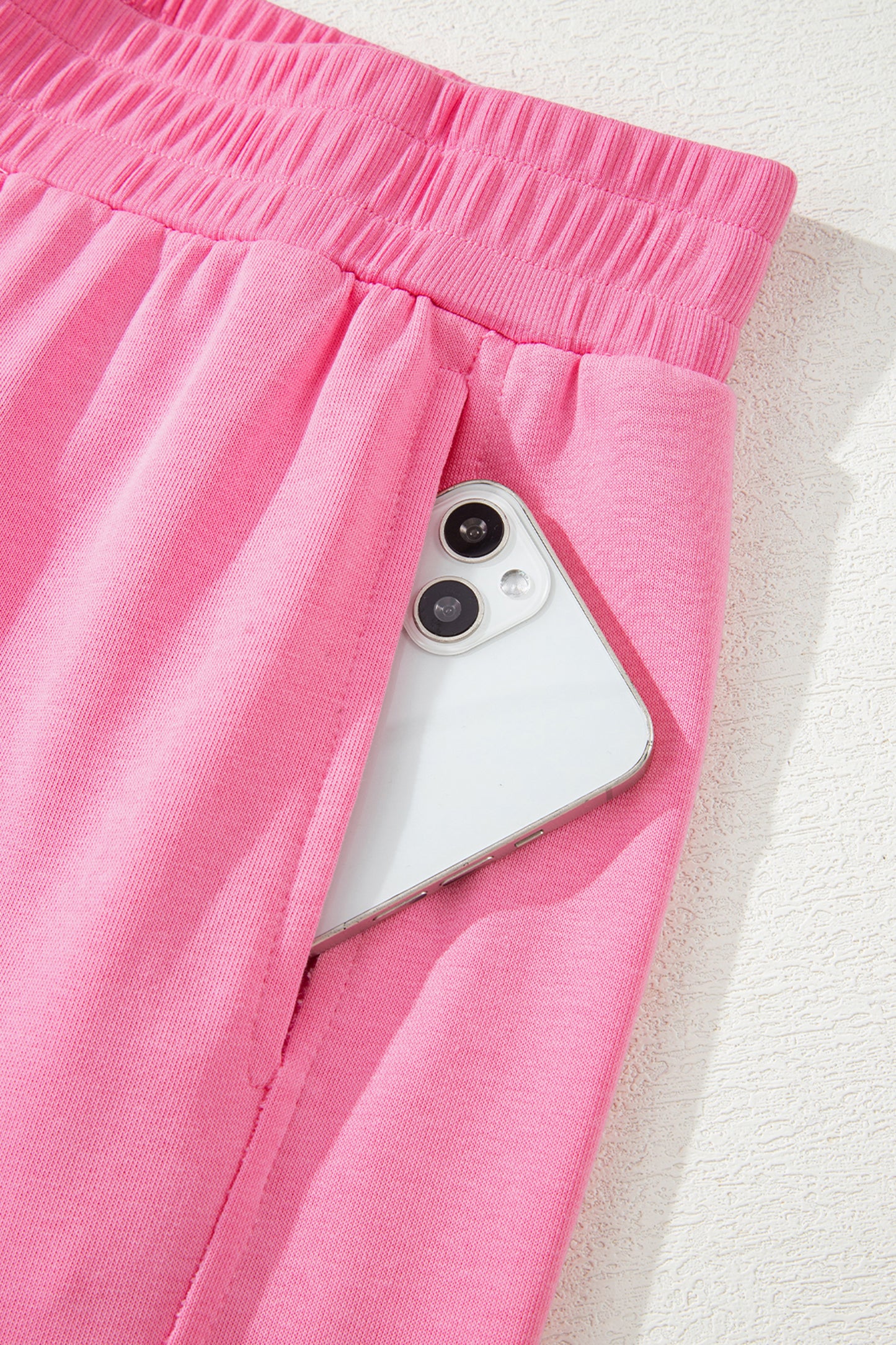 Cali Chic Women Pants Sachet Pink Slim Ribbed Tank Top and Sweatpants Set - Cali Chic