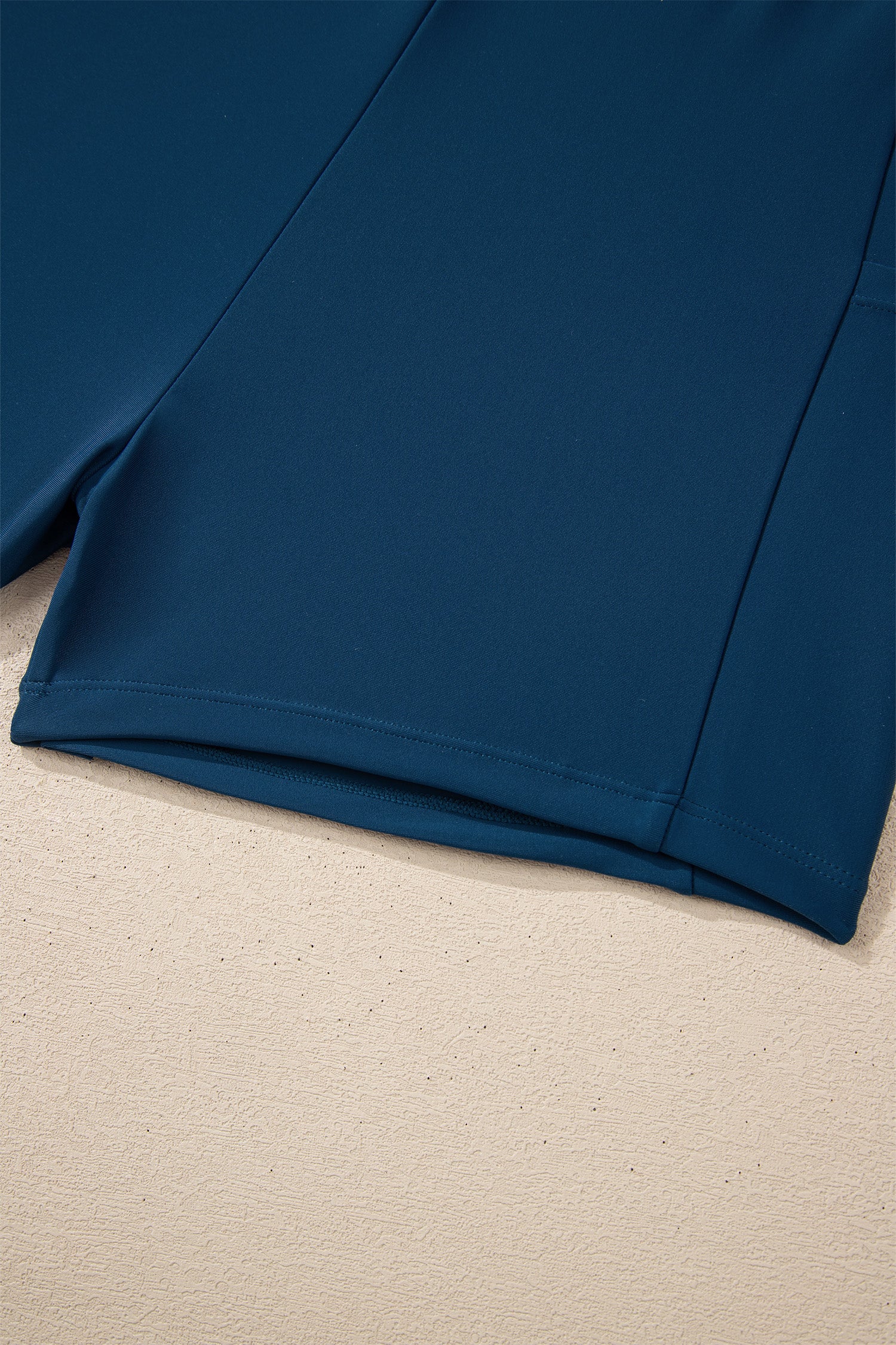 Cali Chic Women Swimsuit Sail Blue Color Block Patchwork Bow Knot Detail Sleeveless Swim Dress - Cali Chic