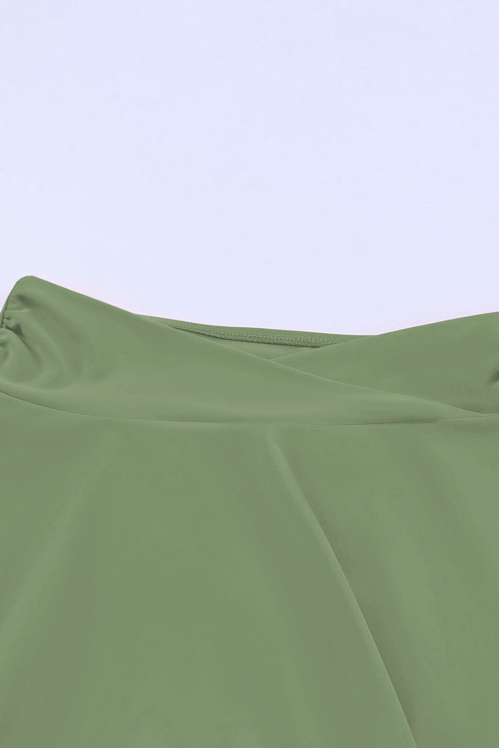 Cali Chic Women Swimsuit Green Criss Cross Waist Flared Swim Skirt - Cali Chic