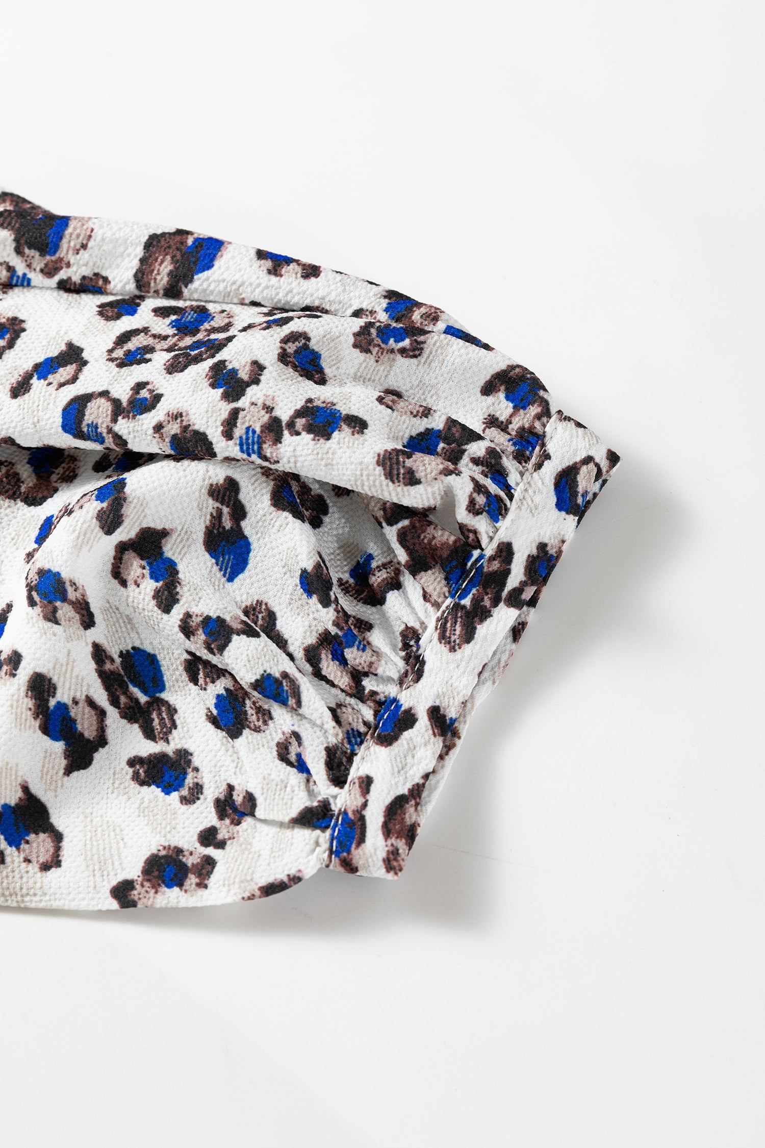 Cali Chic Women Dress Leopard Print V Neck Button Detail Long Sleeve Mini Dress - Cali Chic