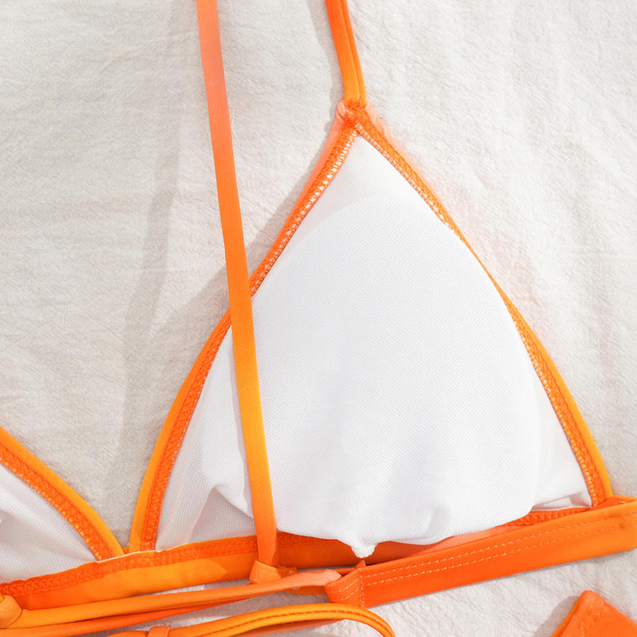 Cali Chic Women's Gradient Triangle Halter Bikini Set