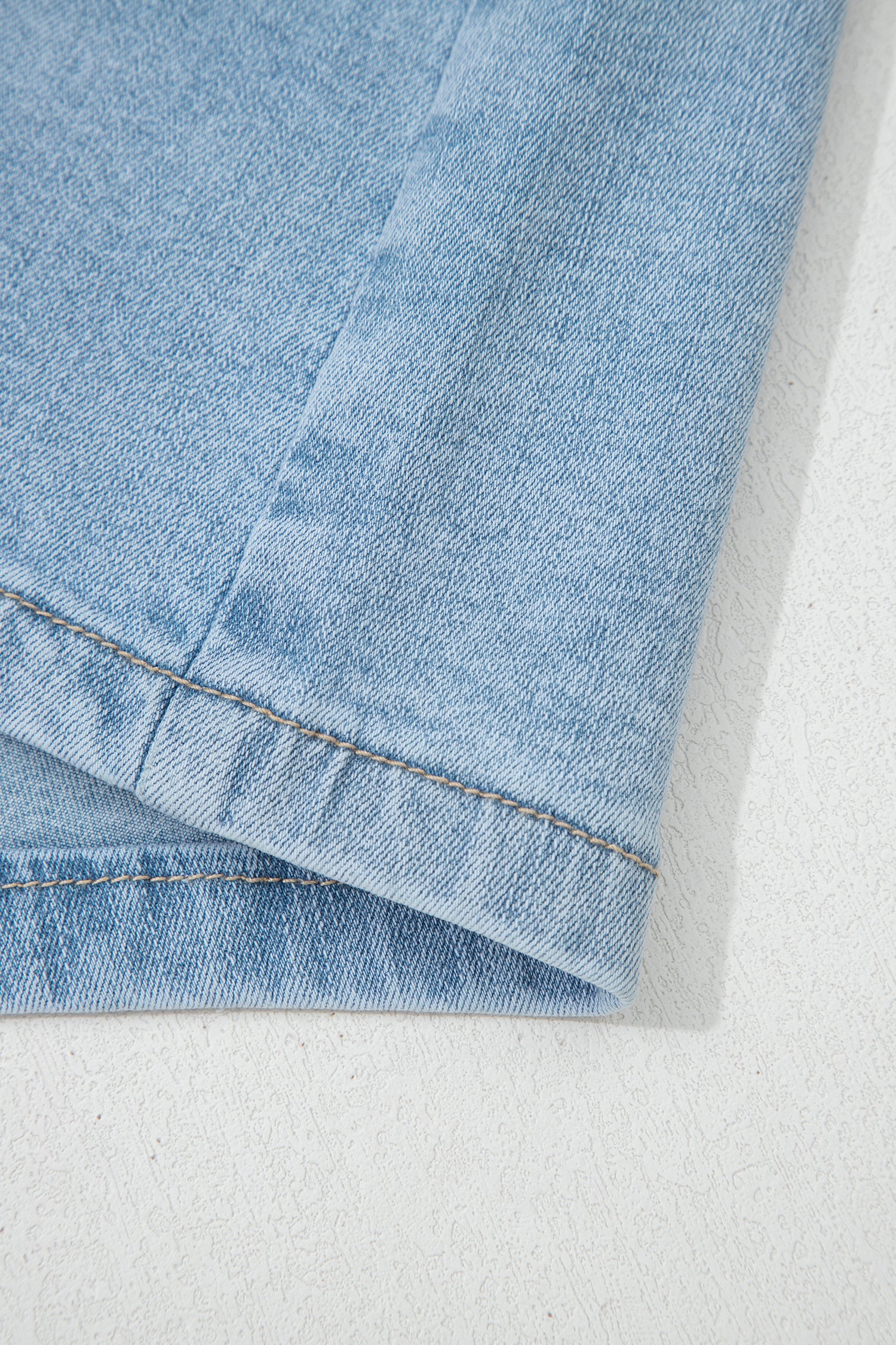 Cali Chic Women Shorts Myosotis High Rise Patch Pocket Denim Shorts - Cali Chic