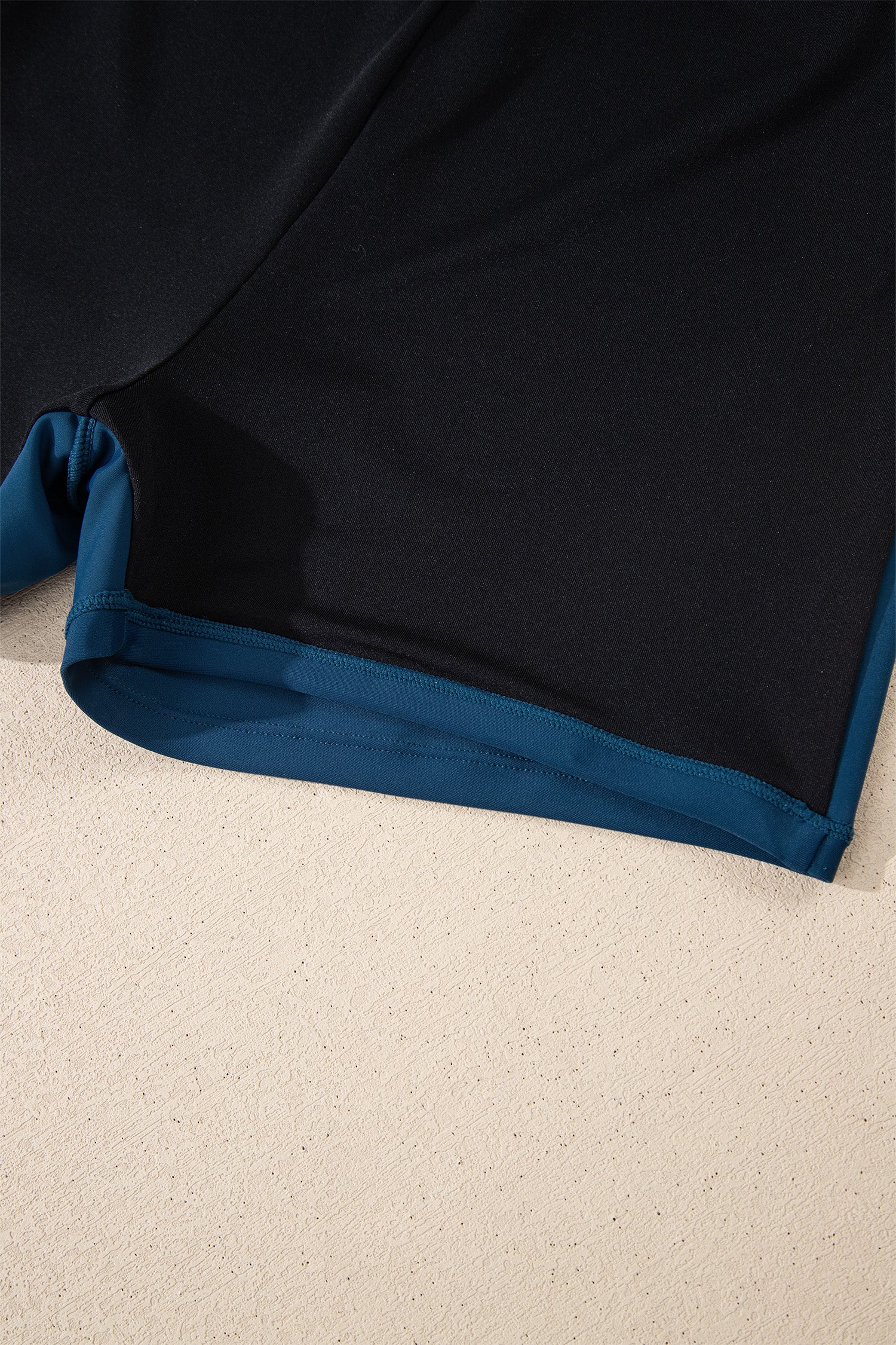 Cali Chic Women Swimsuit Sail Blue Color Block Patchwork Bow Knot Detail Sleeveless Swim Dress - Cali Chic