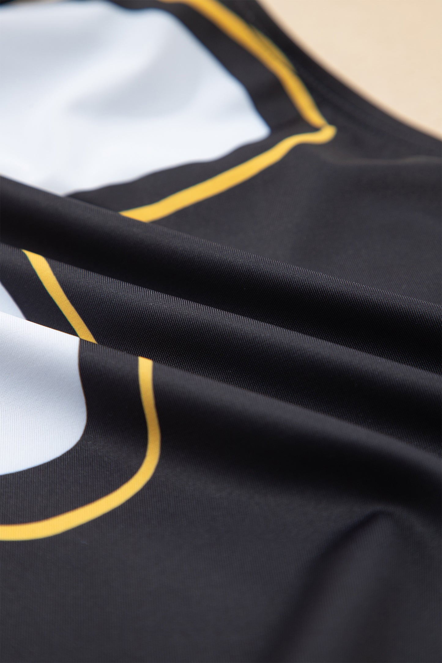 Cali Chic Women Swimsuit Black Drawstring Big Hole Floral Print Sleeveless One Piece Swimsuit - Cali Chic