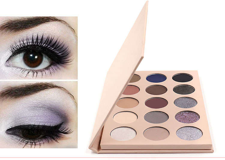 Cali Chic Smokey Eyeshadow Palette 15 Shades Smooth Pressed Powder Cosmetic Metallic Makeup - Cali Chic