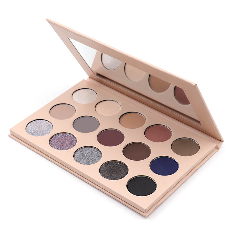 Cali Chic Smokey Eyeshadow Palette 15 Shades Smooth Pressed Powder Cosmetic Metallic Makeup - Cali Chic