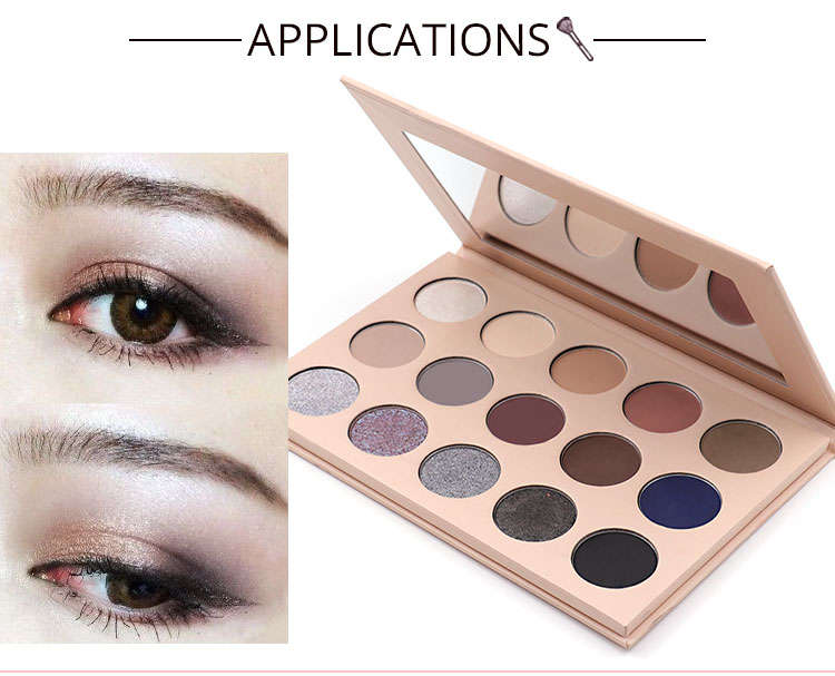 Cali Chic Smokey Eyeshadow Palette 15 Shades Smooth Pressed Powder Cosmetic Metallic Makeup - Cali Chic