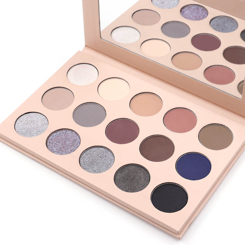 Cali Chic Smokey Eyeshadow Palette 15 Shades Smooth Pressed Powder Cosmetic Metallic Makeup - Cali Chic