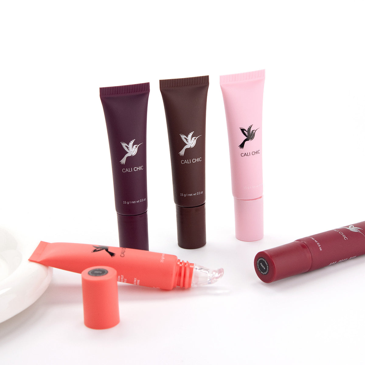 Organic Vegan Lip Balm - Waterproof Tinted Lip Butter with Shea and Jojoba
