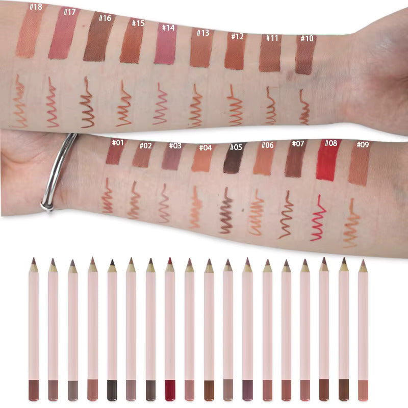 Color Lip Pencil Cream Base Stick - Shade #16 Waterproof Semi-Matte Lip Definer