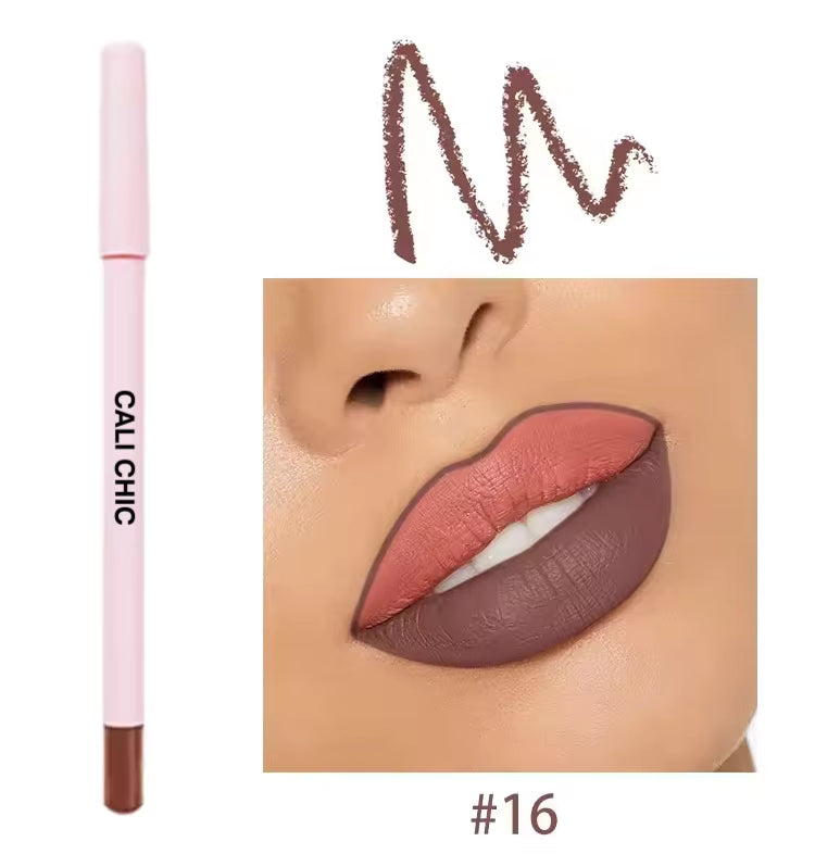 Color Lip Pencil Cream Base Stick - Shade #16 Waterproof Semi-Matte Lip Definer