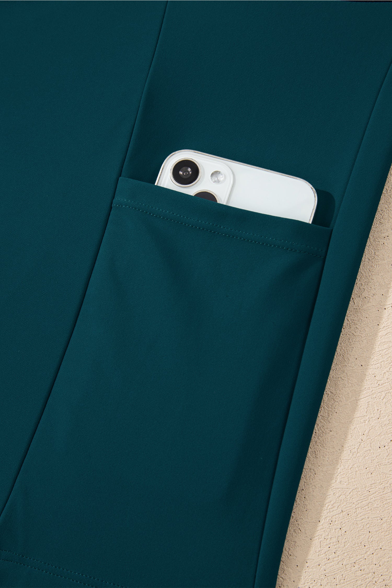 Cali Chic Women Swimsuit Blue Sapphire Contrast Edge Ruffled High Waist One Piece Swim Dress - Cali Chic