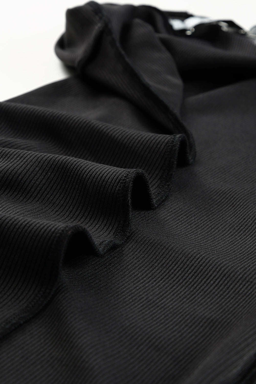 Black Strappy Rhinestone Tassel Mini Dress