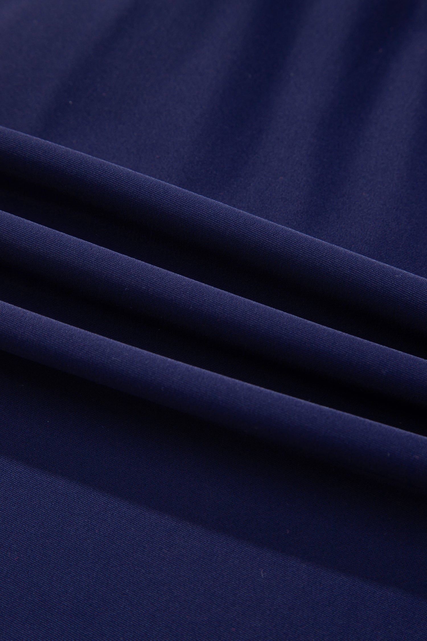 Cali Chic Women Swimsuit Navy Blue Contrast Edge Ruffled High Waist One Piece Swim Dress - Cali Chic