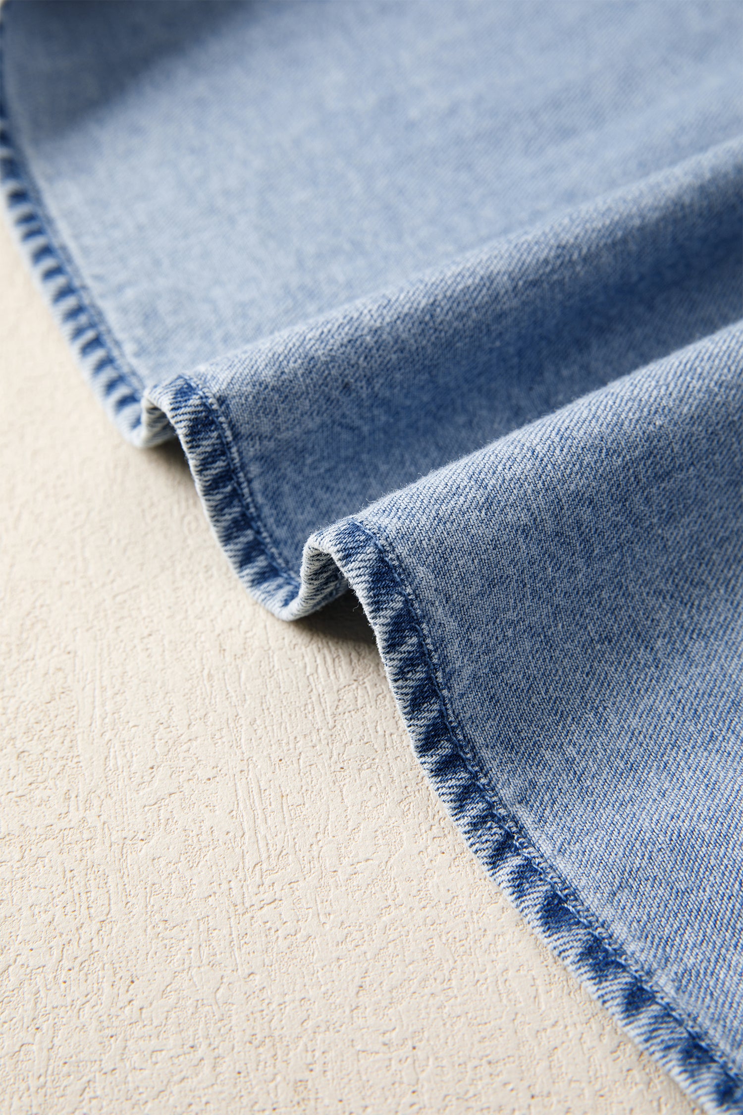 Cali Chic Women Dress Myosotis Puff Sleeve V Neck Ruffled Loose Denim Mini Dress - Cali Chic