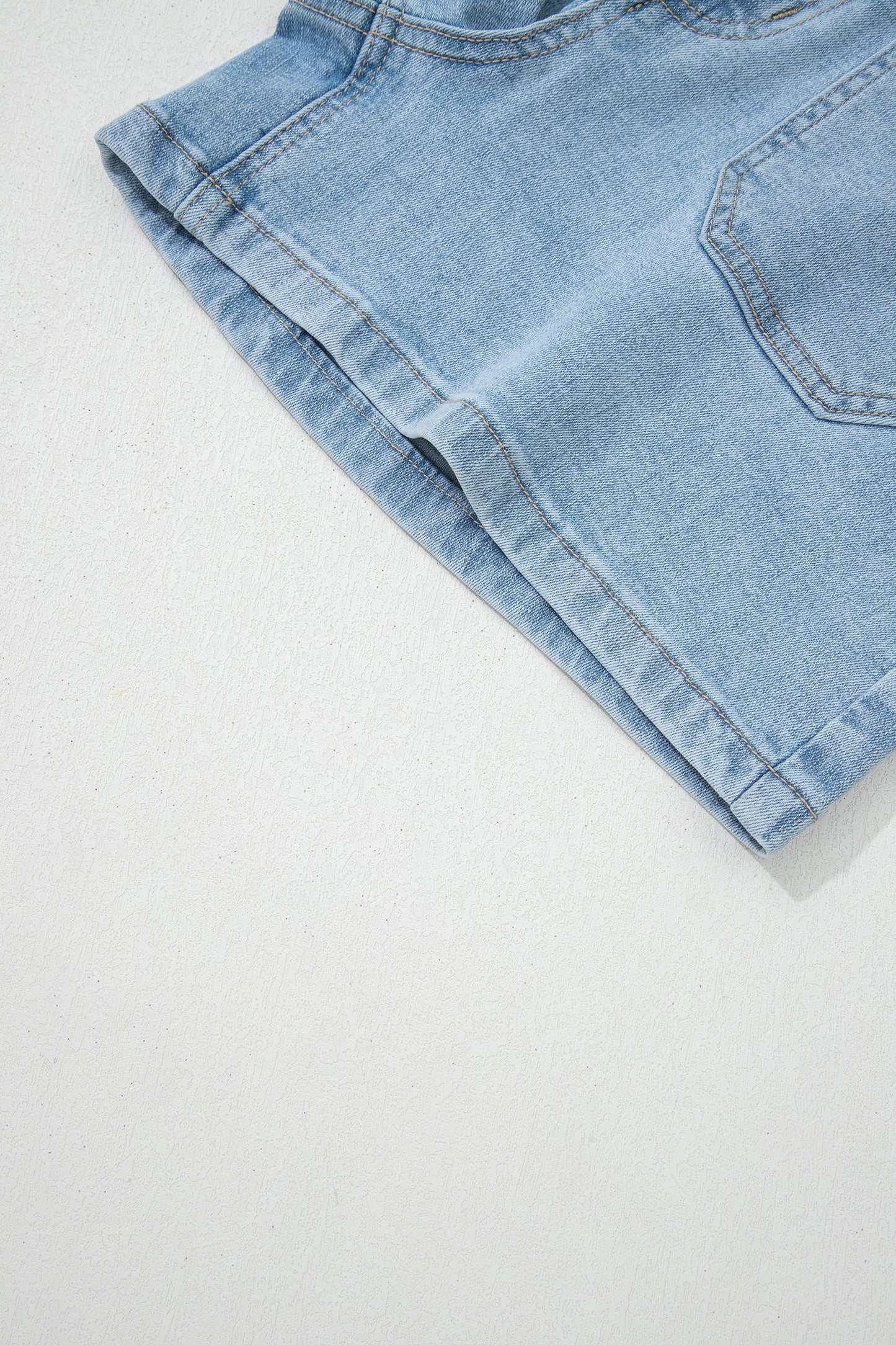 Cali Chic Women Shorts Myosotis High Rise Patch Pocket Denim Shorts - Cali Chic