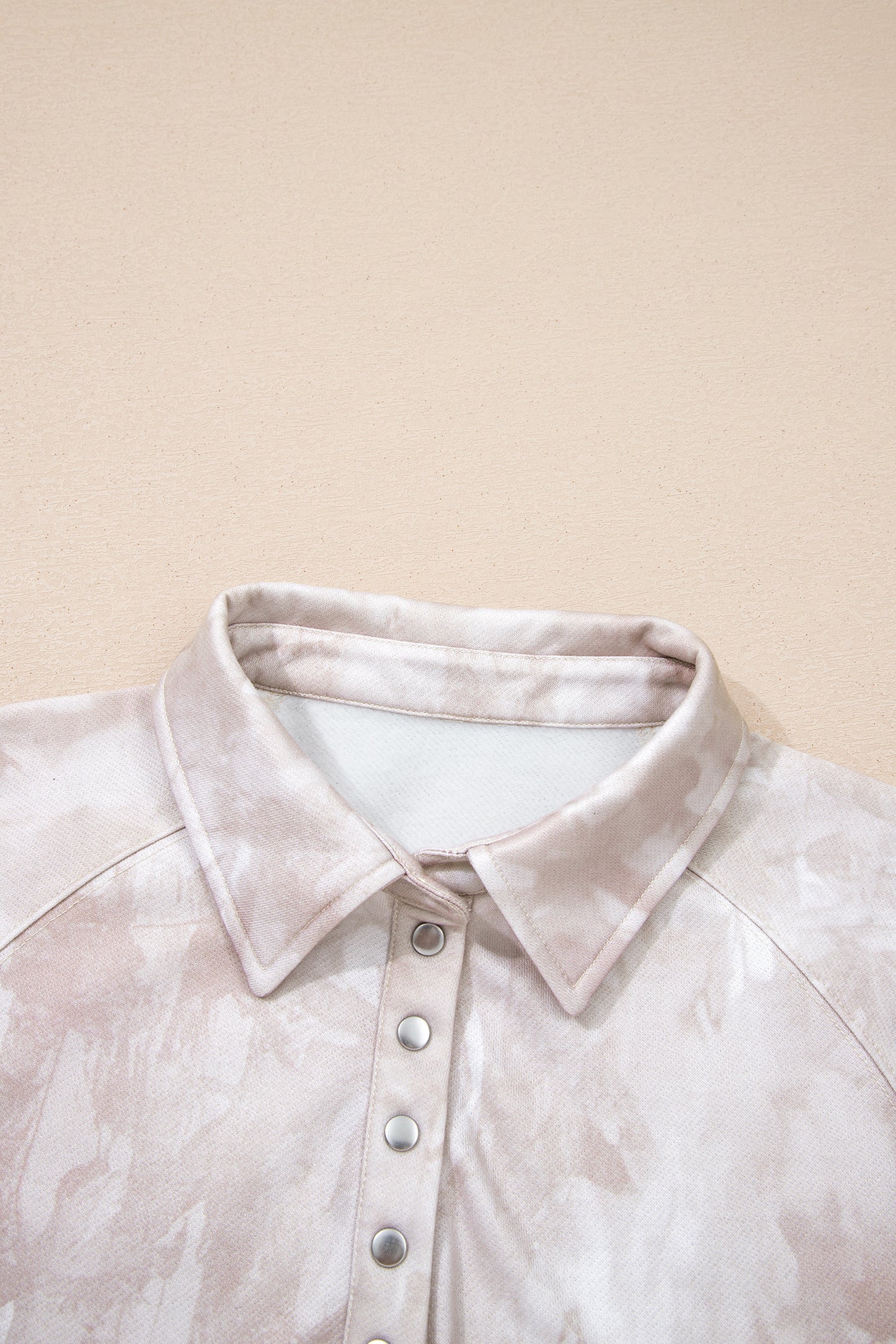 Cali Chic Women Mini Skort White Abstract Woodland Print Balloon Sleeve Pullover Drawstring Mini Skort Set - Cali Chic