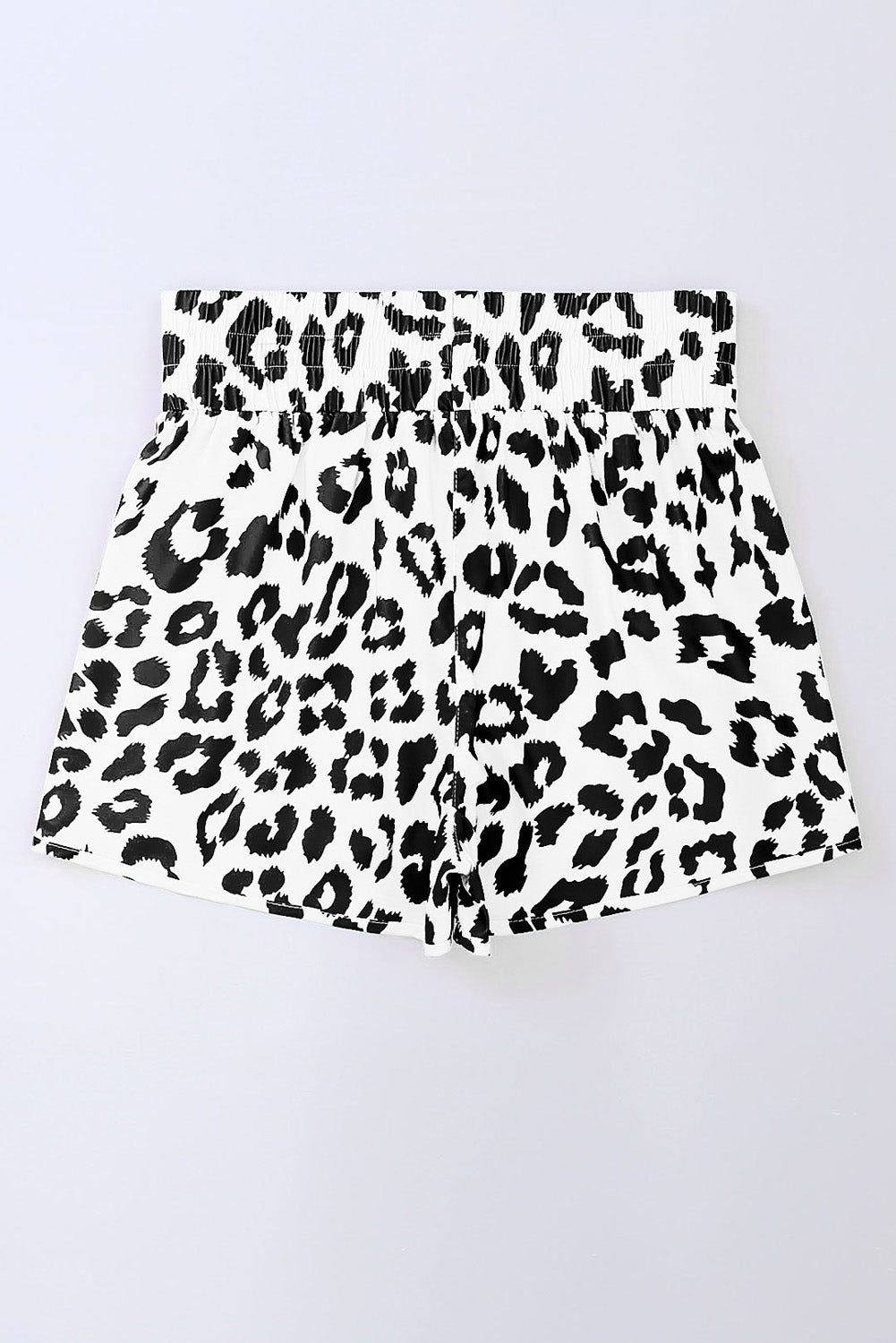 Cali Chic Women Short White Leopard High Waisted Athletic Shorts - Cali Chic