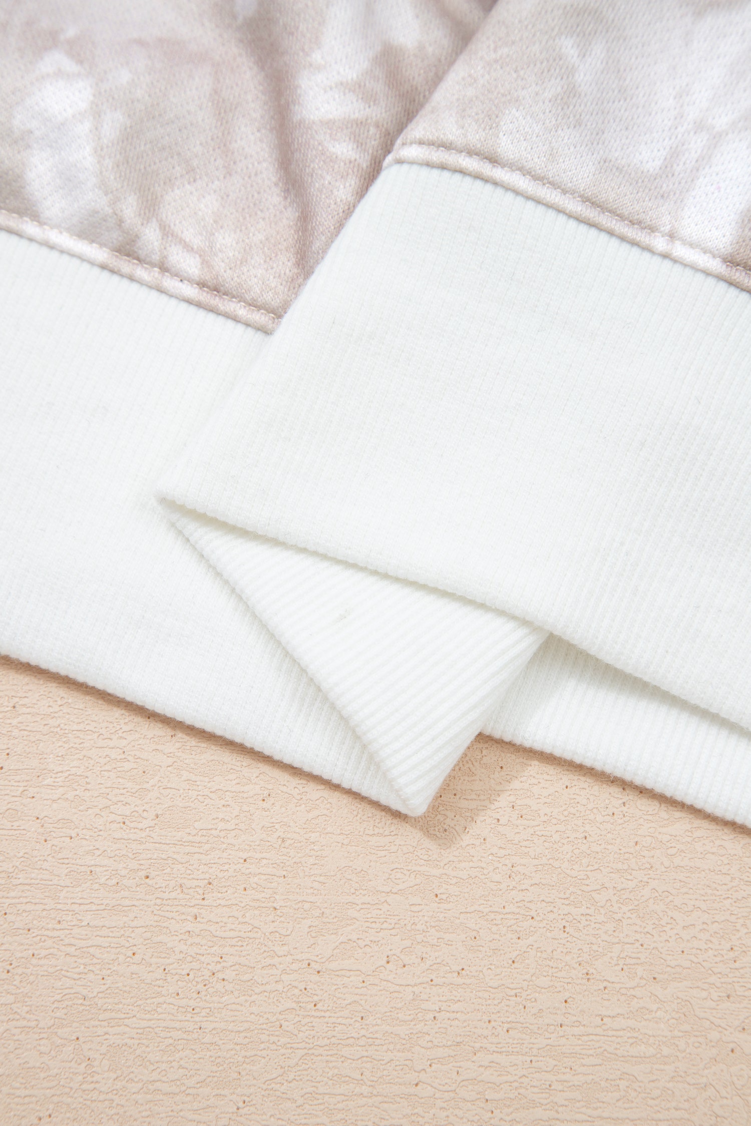 Cali Chic Women Mini Skort White Abstract Woodland Print Balloon Sleeve Pullover Drawstring Mini Skort Set - Cali Chic