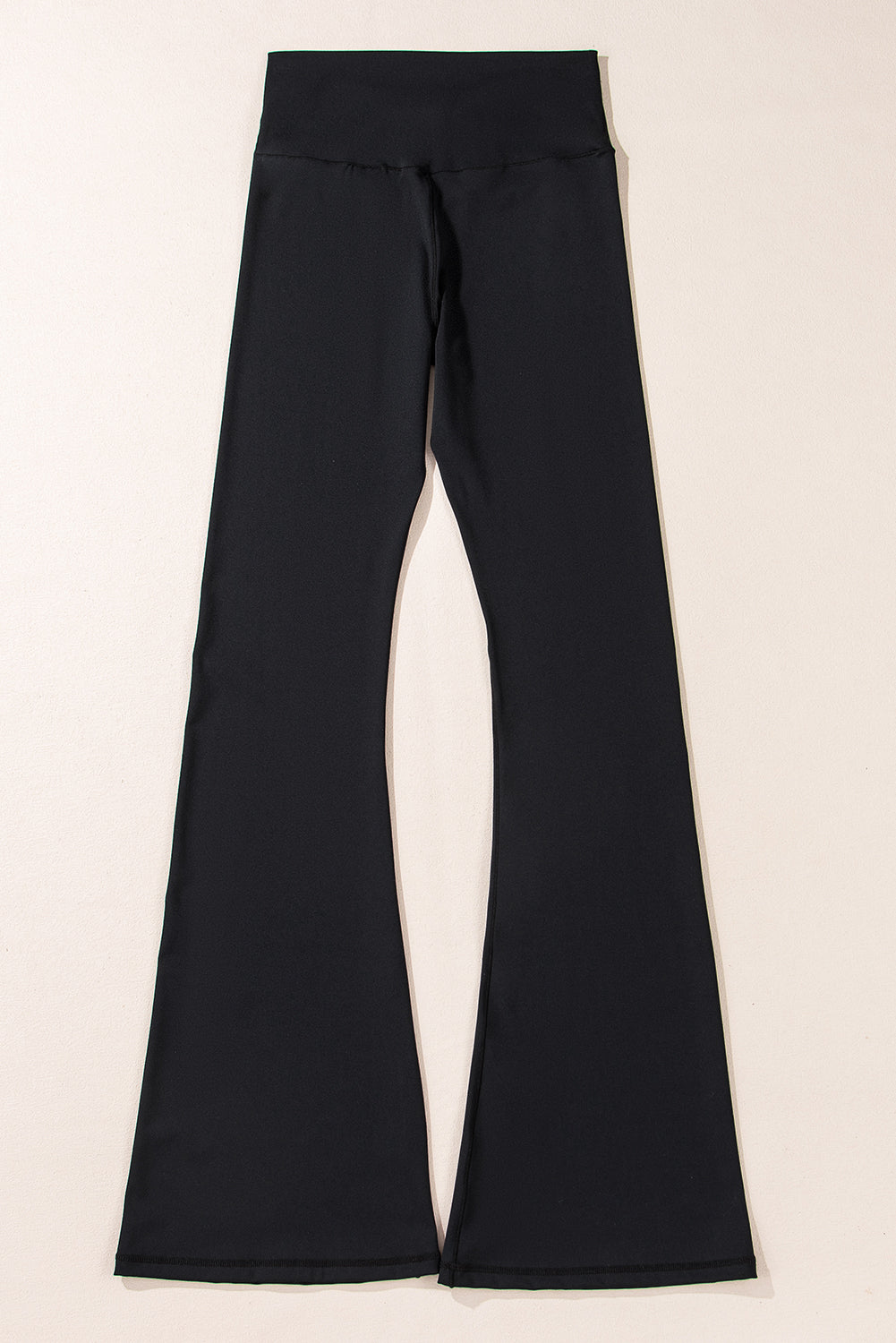 Cali Chic Women's Leggings Black V Shape High Waist Flared Pants