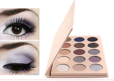 Cali Chic Glitter Nude Eyeshadow Palette Matte Metallic Celebrity Cosmetic Make Up Travel Pack
