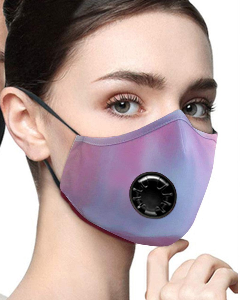 Cali Chic Cycling Face Mask Breathable Washable Purple Blue Tie Dye Ships from USA