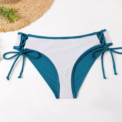 Cali Chic Women's Swimsuit Celebrity Blue Padded Adjustable Crisscross Tankini Set